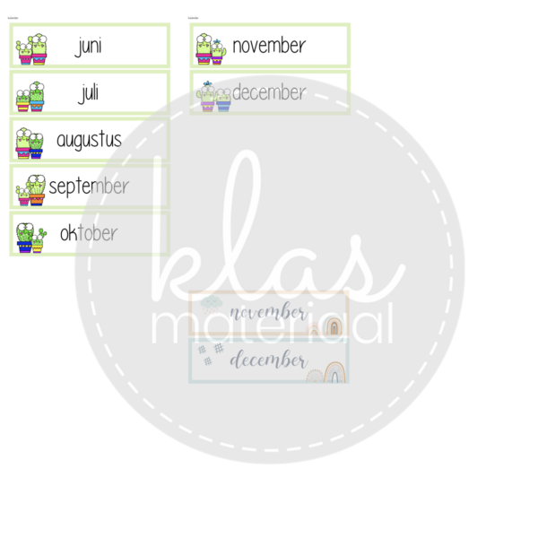 Kalender - thema cactus - Afbeelding 3