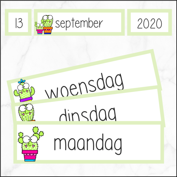 Kalender - thema cactus