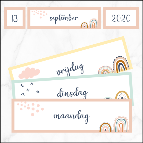 Kalender - thema regenbogen