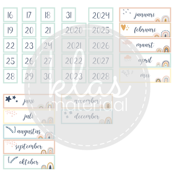 Kalender - thema regenbogen - Afbeelding 3