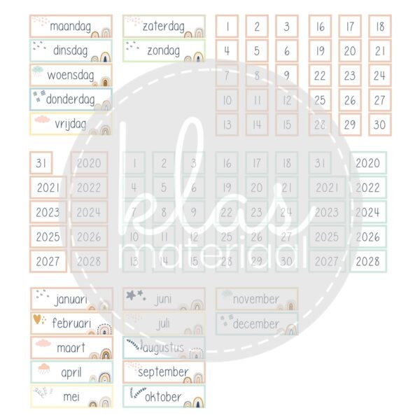 Kalender - thema regenbogen - Afbeelding 4