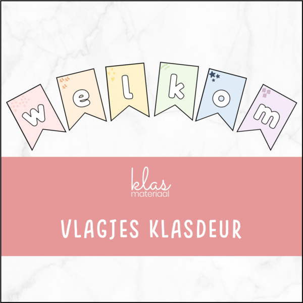 Vlagjes klasdeur