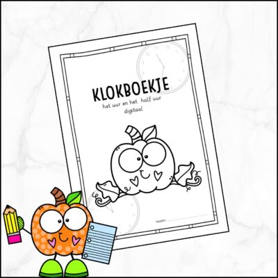 Klokboekje het uur en het half uur digitaal