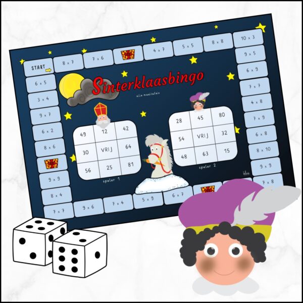 Sinterklaasbingo maaltafels