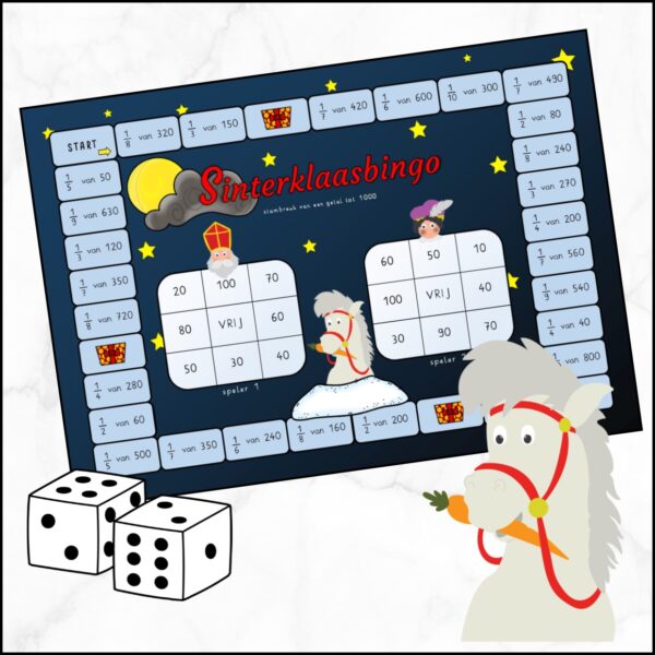 Sinterklaasbingo stambreuk van een getal tot 1000