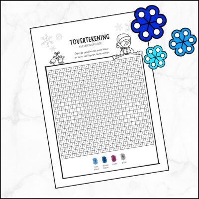 Kleuren op code - freebie winter