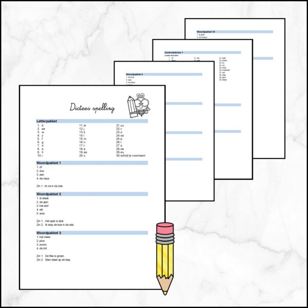 Dictees spelling