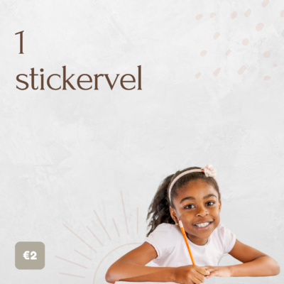 Eén stickervel