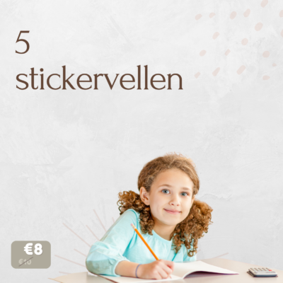 Vijf stickervellen