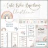 Klasthema Cute Boho Rainbow