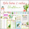 Klasthema watercolor lama & cactus