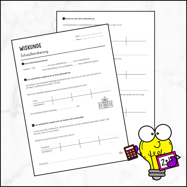 Werkblad schaalberekening
