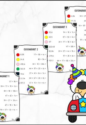 Knijpkaarten kommagetallen tot 0,01