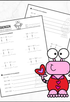 Werkblaadje optellingswip en compenseren