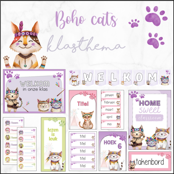 Klasthema boho cats