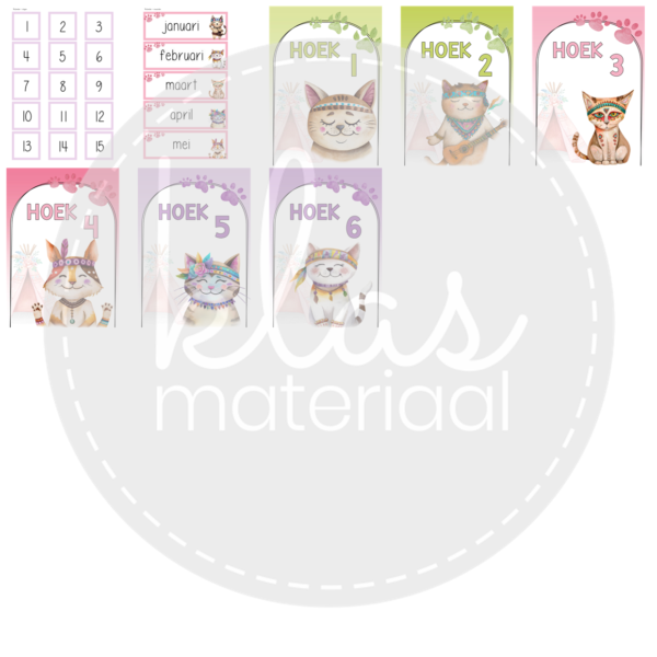 Klasthema boho cats - Afbeelding 3
