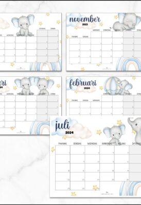 Maandkalender olifanten