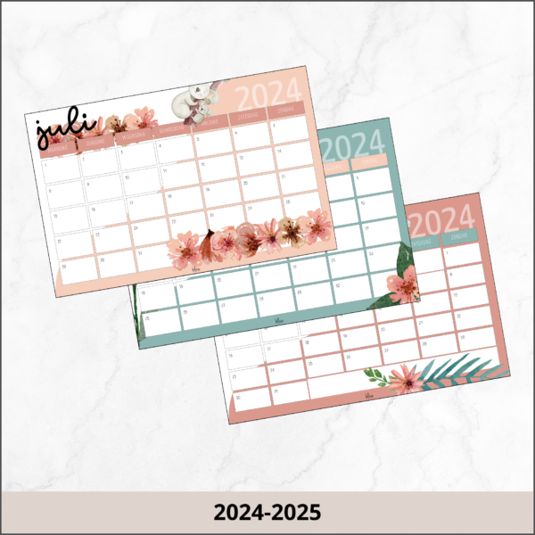Maandkalender koala 2024-2025