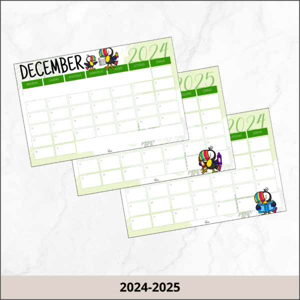 Maandkalender toekan 2024-2025