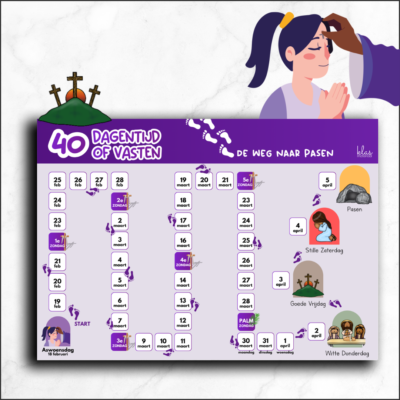 Poster veertigdagentijd of vastentijd