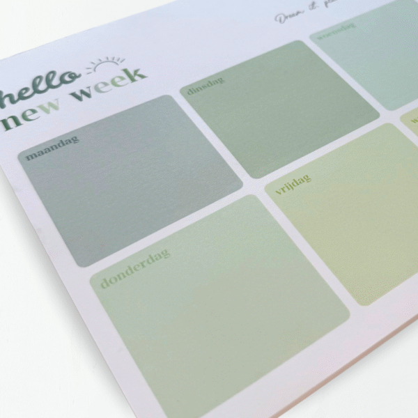 Scheurblok weekplanner 4 - Nature Basic - Afbeelding 2