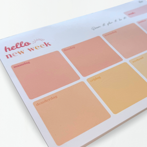 Scheurblok weekplanner 2 - Colorful Basic - Afbeelding 2