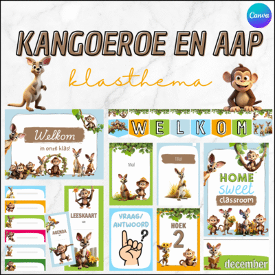 Klasthema kangoeroe en aap