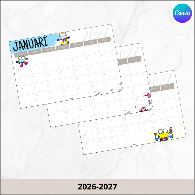 Maandkalender smileys