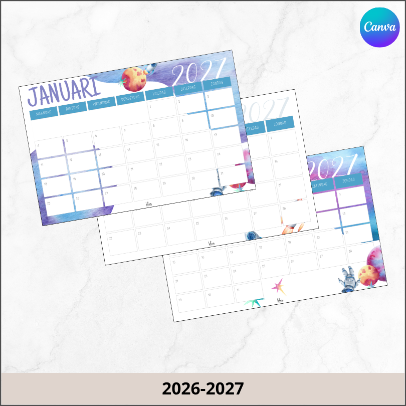 Maandkalender astronaut
