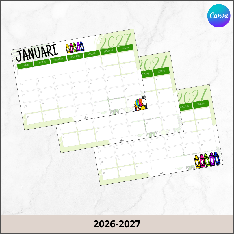Maandkalender toekan