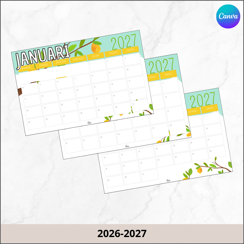 Maandkalender citroenen