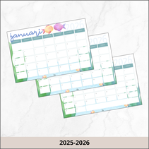 Maandkalender onderwaterwereld 2025-2026