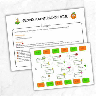 Rekenspel - optellen en aftrekken tot 100 000