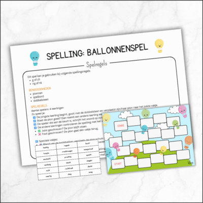 Spel woorden met g of ch  /  ng of nk