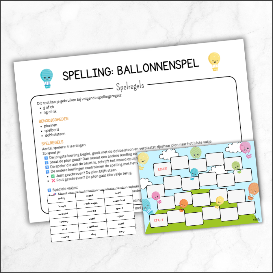 Spel woorden met g of ch / ng of nk