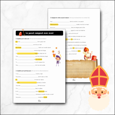 Werkblad le passé composé avec avoir thema Sint
