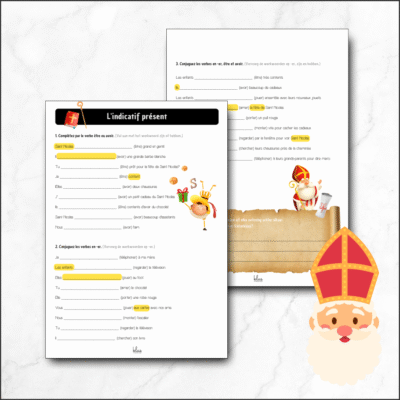 Werkblad l'indicatif présent thema Sint