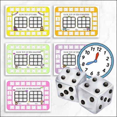 Pakket klokbingo's - 24 spelborden