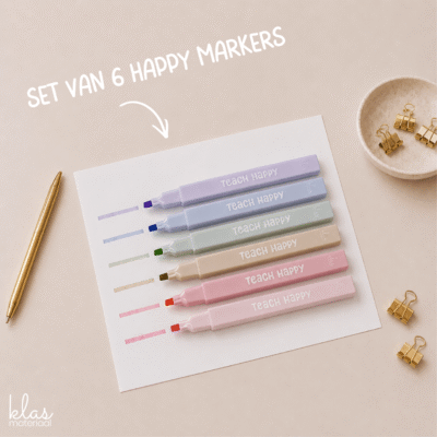 Markeerstiften - set 6 stuks