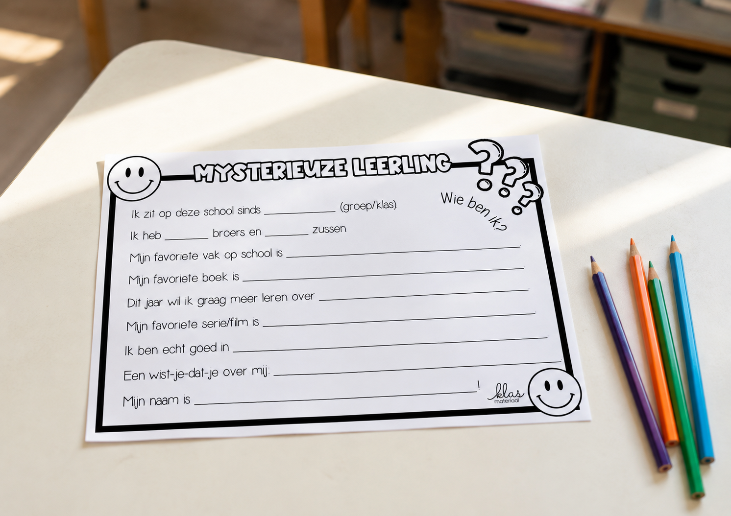Kennismakingsactiviteit de mysterieuze leerling